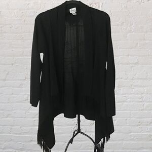 Chico’s Open Front Fringe Cardigan
